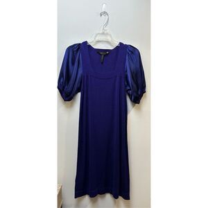 BCBGMaxazria women’s royal purple short silk sleeve dress size Small #41-1747